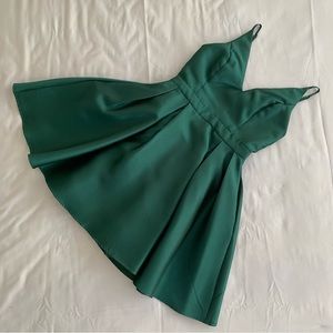 Emerald Green short prom dress - formal dress